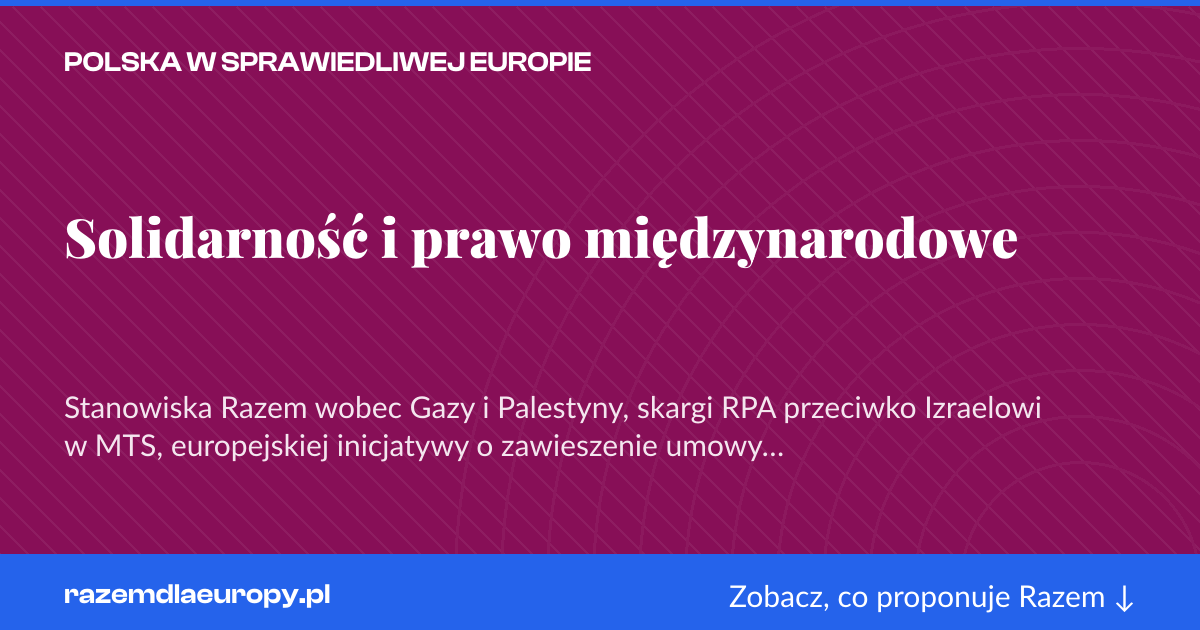 Karta social do udostępnienia: Solidarność i prawo międzynarodowe