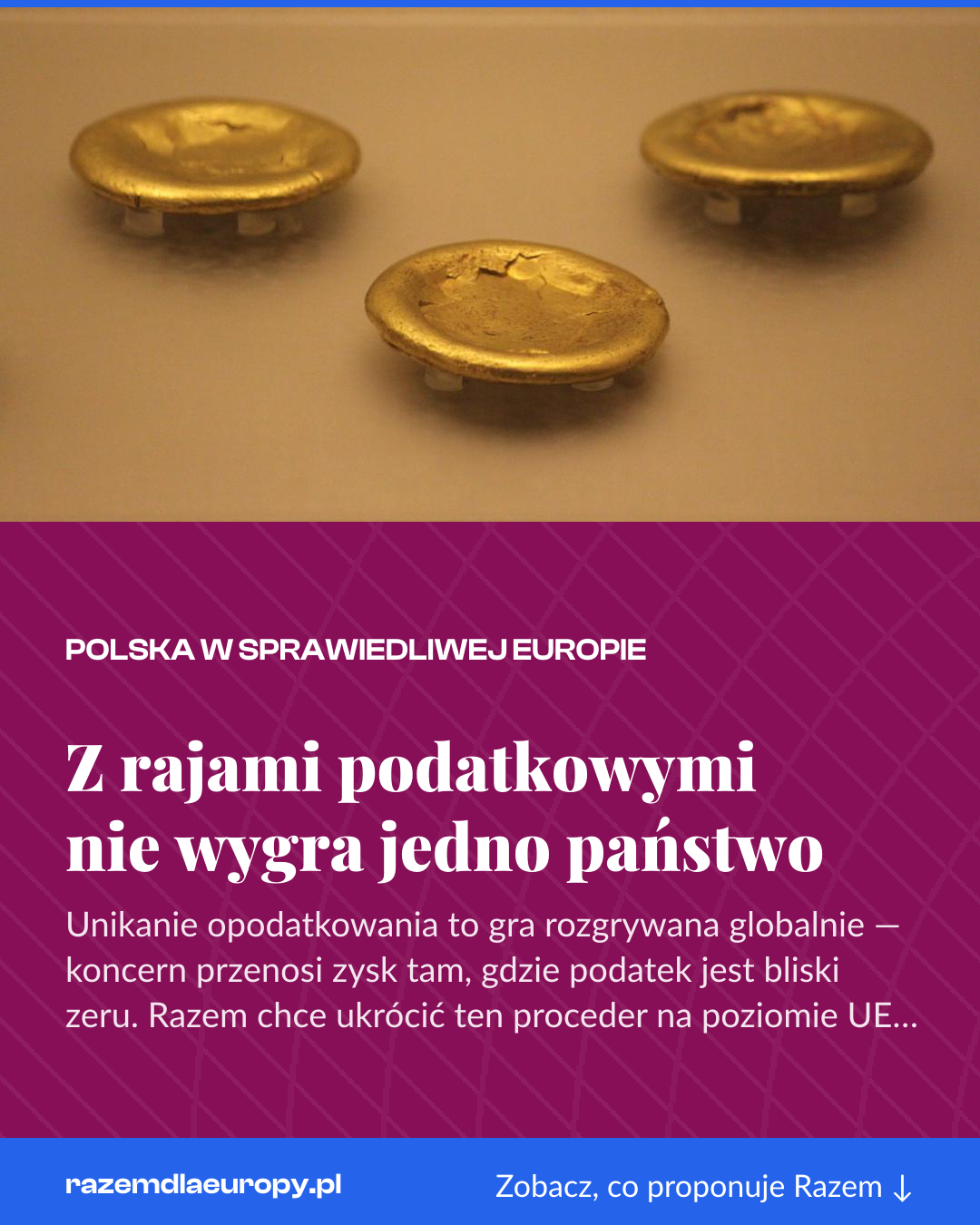 Grafika pionowa do udostępnienia: Z rajami podatkowymi nie wygra jedno państwo