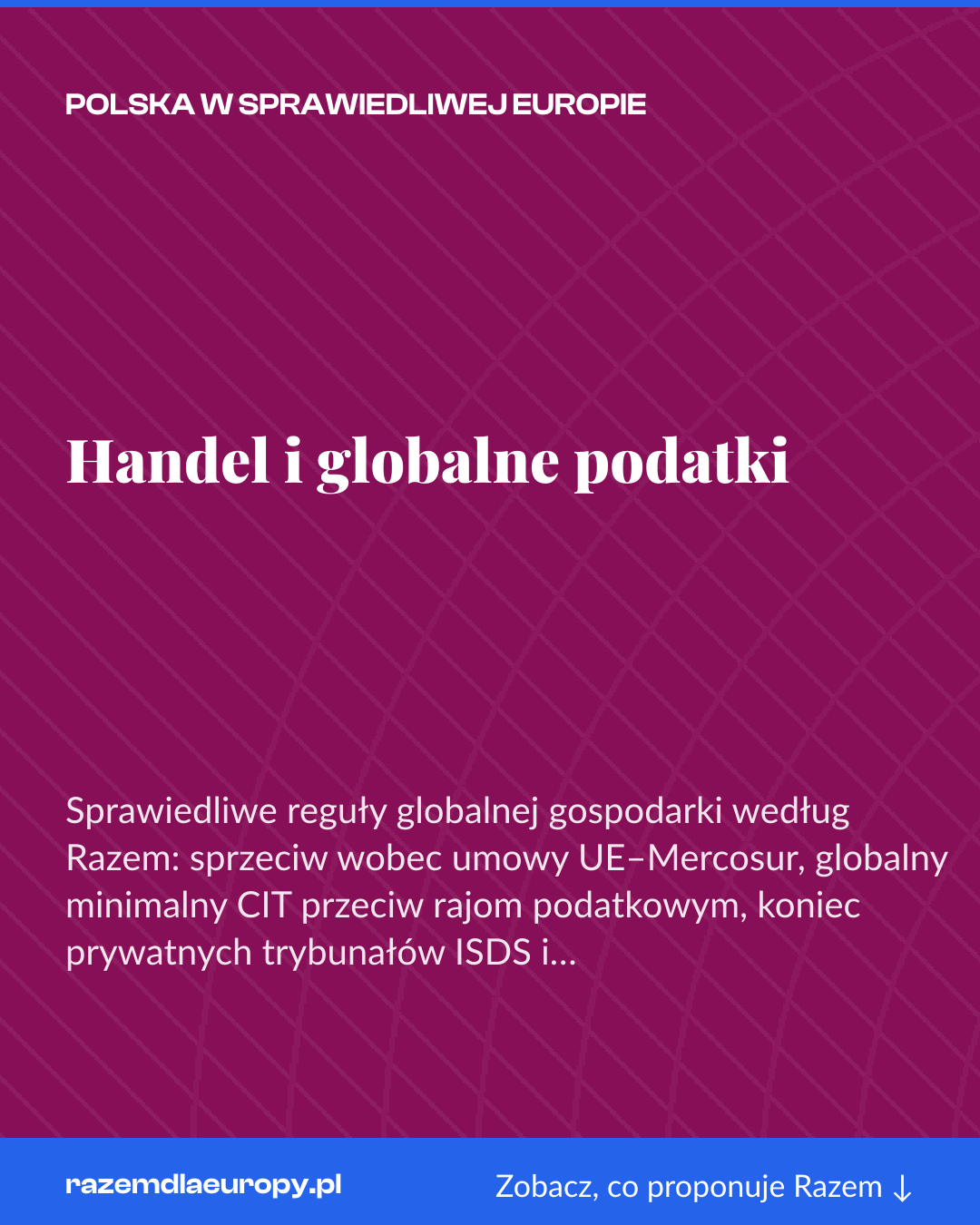 Grafika pionowa do udostępnienia: Handel i globalne podatki
